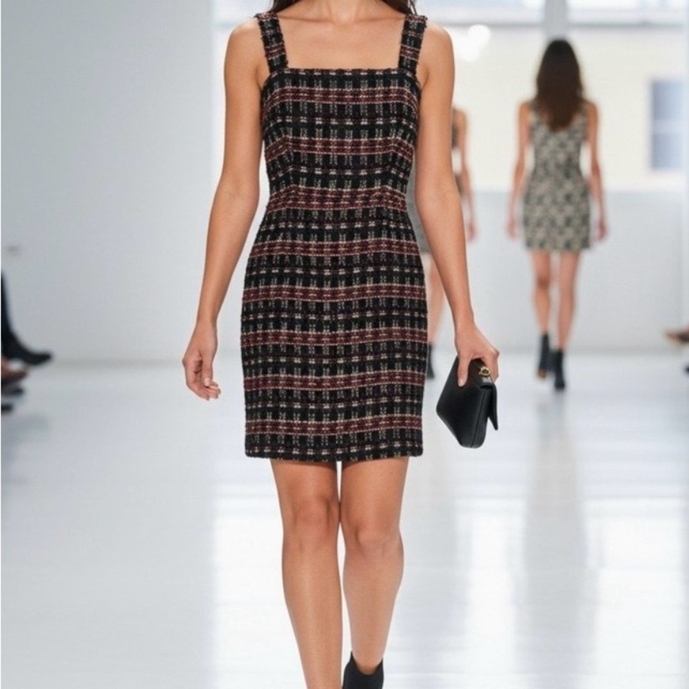 House of Harlow 1960 Black and Red Tweed Mini Dress